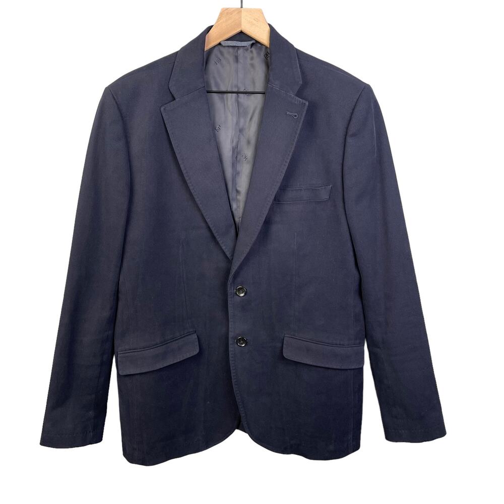 Pedro Del‎ Hierro Men Blazer Navy Blue Causal Double Pockets Lightweight US 52